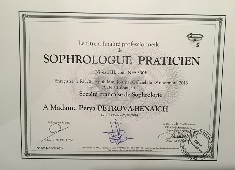 Diplome sophrologue petya benaich saint maur 1
